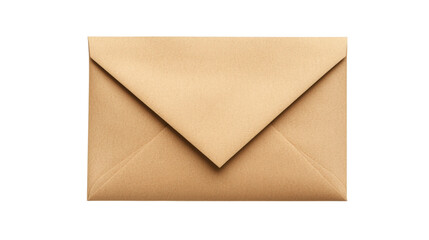Kraft Paper Envelope for Sending Letters and Invitations on Transparent Background