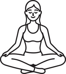 Obraz premium silhouette of a woman meditating