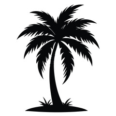 Obraz premium Tropical Tree Silhouette Vector EPS File