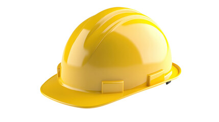 Fototapeta premium Yellow Hard Hat or Safety Helmet for Construction Workers on Transparent Background