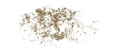 Obraz premium Closeup macro of a dry pile of brown tea leaves and white grains of rice on a white background