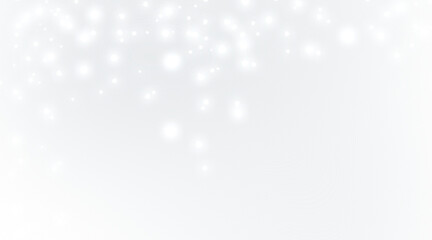 Sparkling glittering particles falling downward against a softly lit gradient background isolated on white background