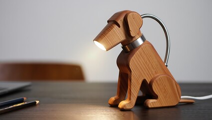 Cute fun cartoon illustration of a woman playing a wooden toy guitar on a sofa