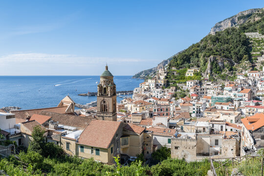 Fototapeta Amalfi town in summer, Amafli Coast, Italy