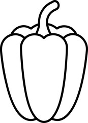 capsicum  colorful icon vector on white background 