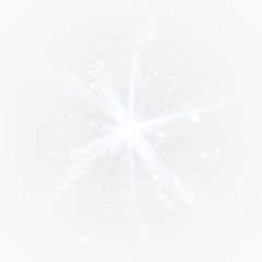 Shiny bursts of sunlight sparkle across the sky, creating glowing rays of illumination.