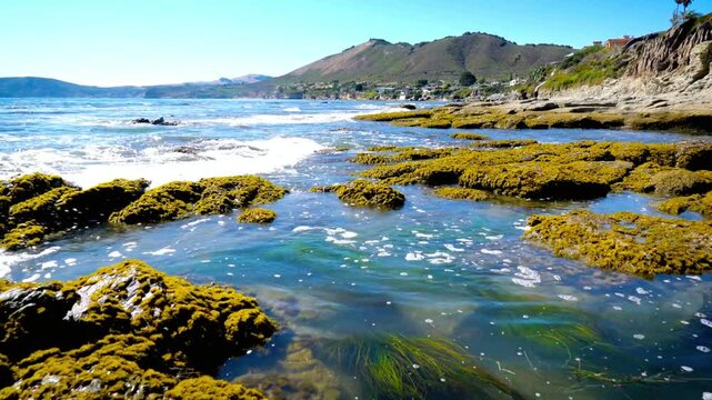 Scenic view of the rocky coastline and ocean at montana de oro state park