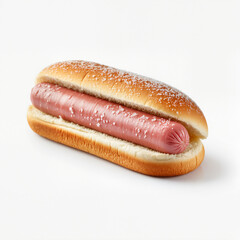 Delicious hot dog with a soft bun and a hint of seasoning