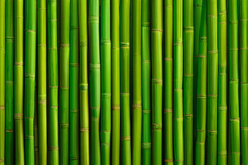 Fototapeta premium Lush green bamboo stalks create a natural textured background
