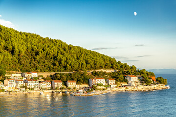 village on Makarska riviera, Makarska riviera, Dalmatia region of Croatia