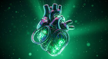 The Glowing Artificial Heart of the Future With Green Energy