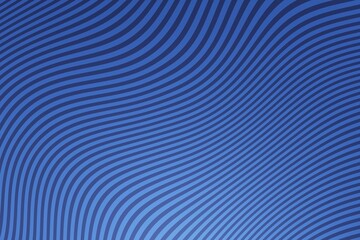 Sapphire blue wavy stripes, colorful background. Light is coming from bottom