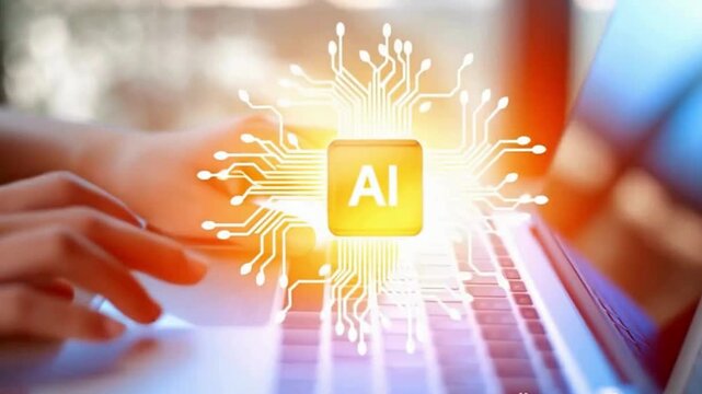 Artificial Intelligence and Cloud Computing Network &ndash; Futuristic Digital Technology, Data Analytics, and Innovation Concept