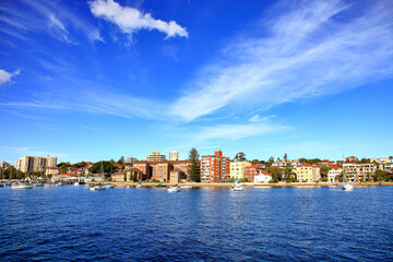 Fototapeta premium Yachts and coastline of Sydney, Australia