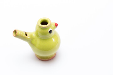 Silbato pajarito de cerámica y agua