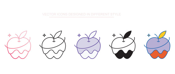Magic Apple icon design with white background stock illustration