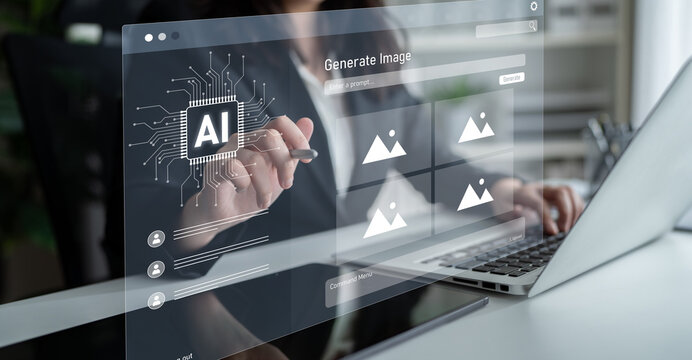 AI image generator interface enables image, AI, and generator process by converting user prompt into visual content using intelligent algorithms Latch
