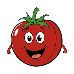 Obraz premium a friendly tomato mascot logo vector illustration