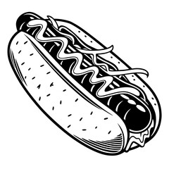 hand drawn illustration of a fast food