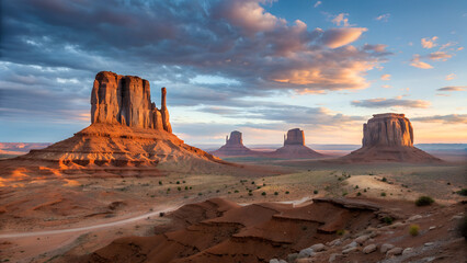 monument valley at sunset
