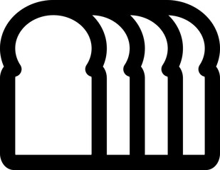 bread icon, symbol, logo