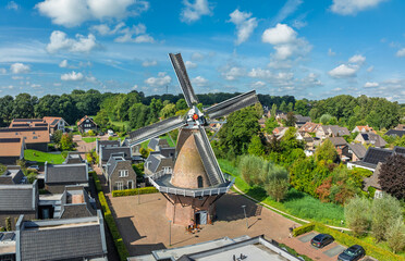 aerial view of a corn mill