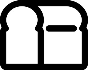bread icon, symbol, logo
