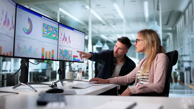 Young Data Analyst Predicts High Performance - Powered by Adobe