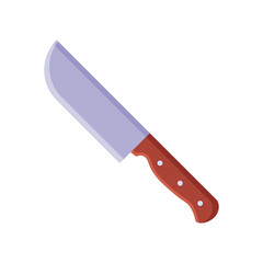 Meat cutting knife flat vector design on a white background