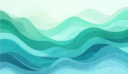 Fototapeta premium Blue abstract wave background with flowing design and artistic texture