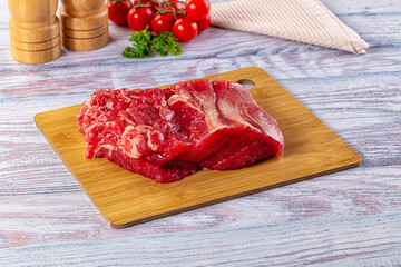 Raw beef cut uncooked fillet