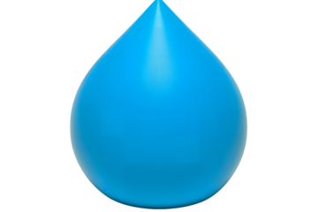 A Single Large Vibrant Blue Water Drop Depicted Against A Solid Transparent Background 88 Characters