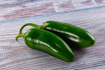 Raw ripe green jalapeno pepper
