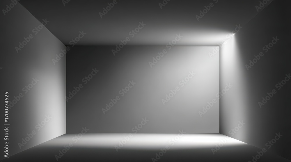 Wall mural gray empty room studio gradient used for background and display your products vector