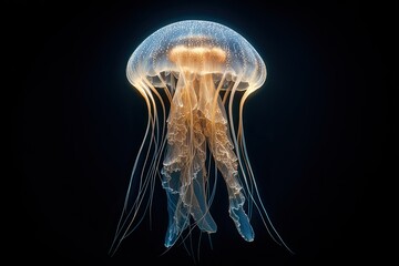 jelly fish in the dark