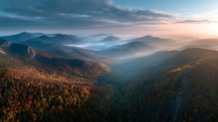 sunrise in the mountains