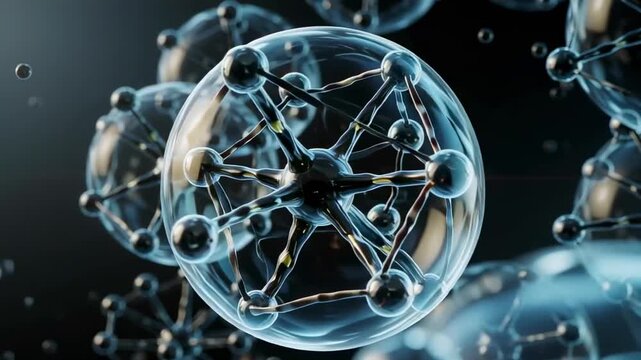 Molecule atom structure science chemistry nano technology medical research background render d