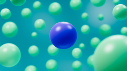 3D Abstract Balls Illustration Background