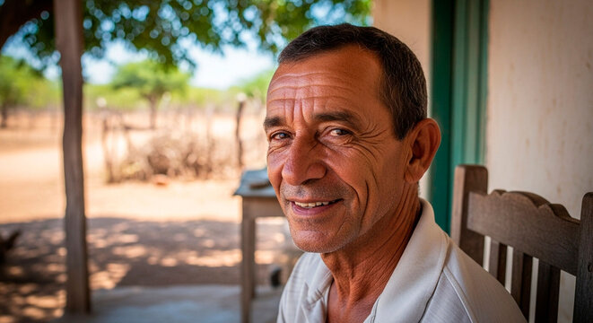 Smiling Mature Man from Rural Northeastern Brazil