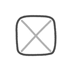 チェックボックスとグレーのバツ - シンプルな手書きのToDoリストの完了･終了･中止のイメージ