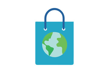 EcoFriendly Shopping Bag with Earth Design Promoting Sustainable Consumption Practices