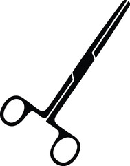 Scalable vector illustration of surgical scissors medical instrument graphic design