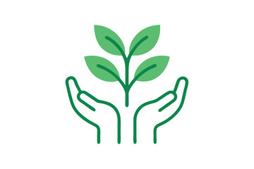 Hands Holding a Green Plant Representing Sustainability, Growth, and Environmental Awareness
