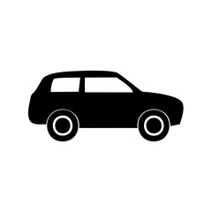 Obraz premium Silhouette of a generic car on a white background, vehicle illustration