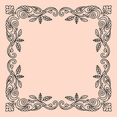 vintage frame with floral ornament