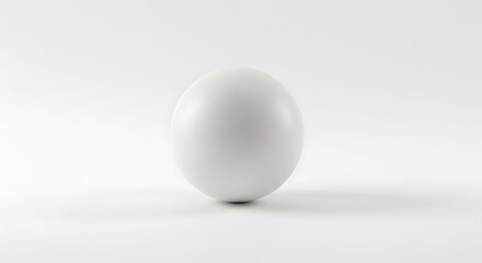 A single, smooth, white egg rests on a clean, bright white surface.