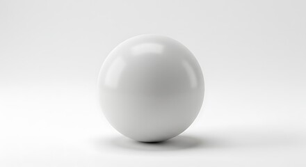 Fototapeta premium A single, smooth, white egg sits centered on a clean white background.