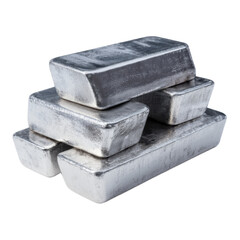 A stack of silver bars