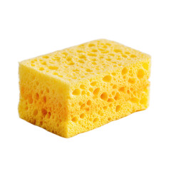 A yellow sponge with holes in it