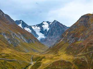 Alpine Landscape with Glaciers from Obergurgl Austria